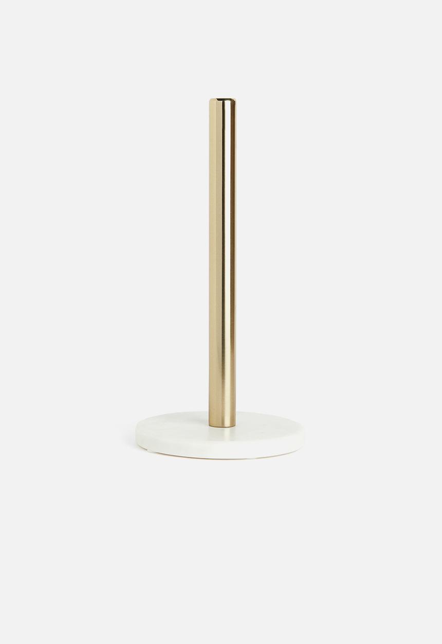 H&M - Marble paper towel holder - white