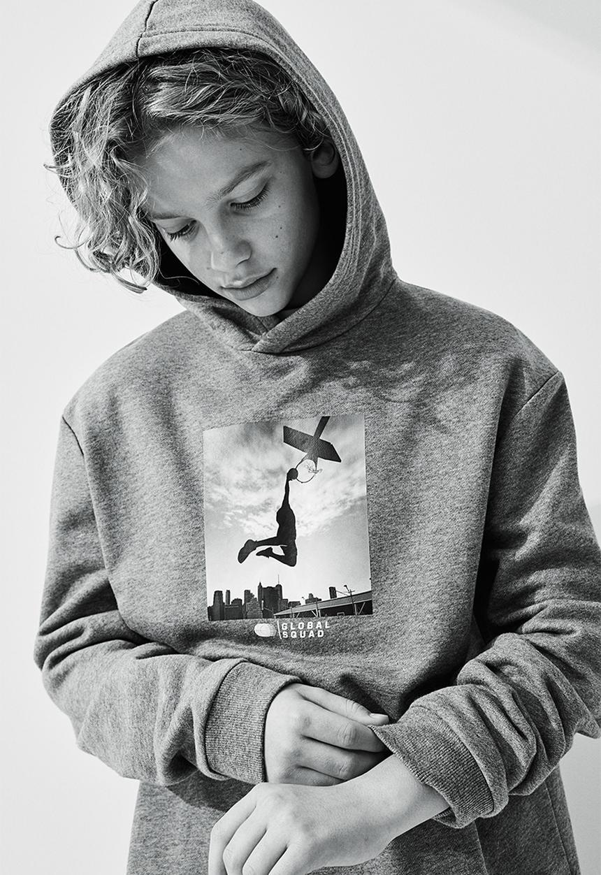 H&M - Printed hoodie - grey