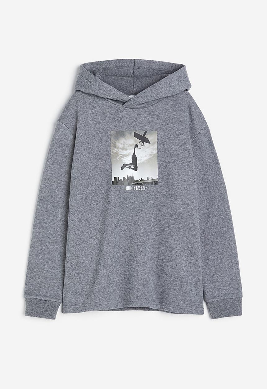 H&M - Printed hoodie - grey