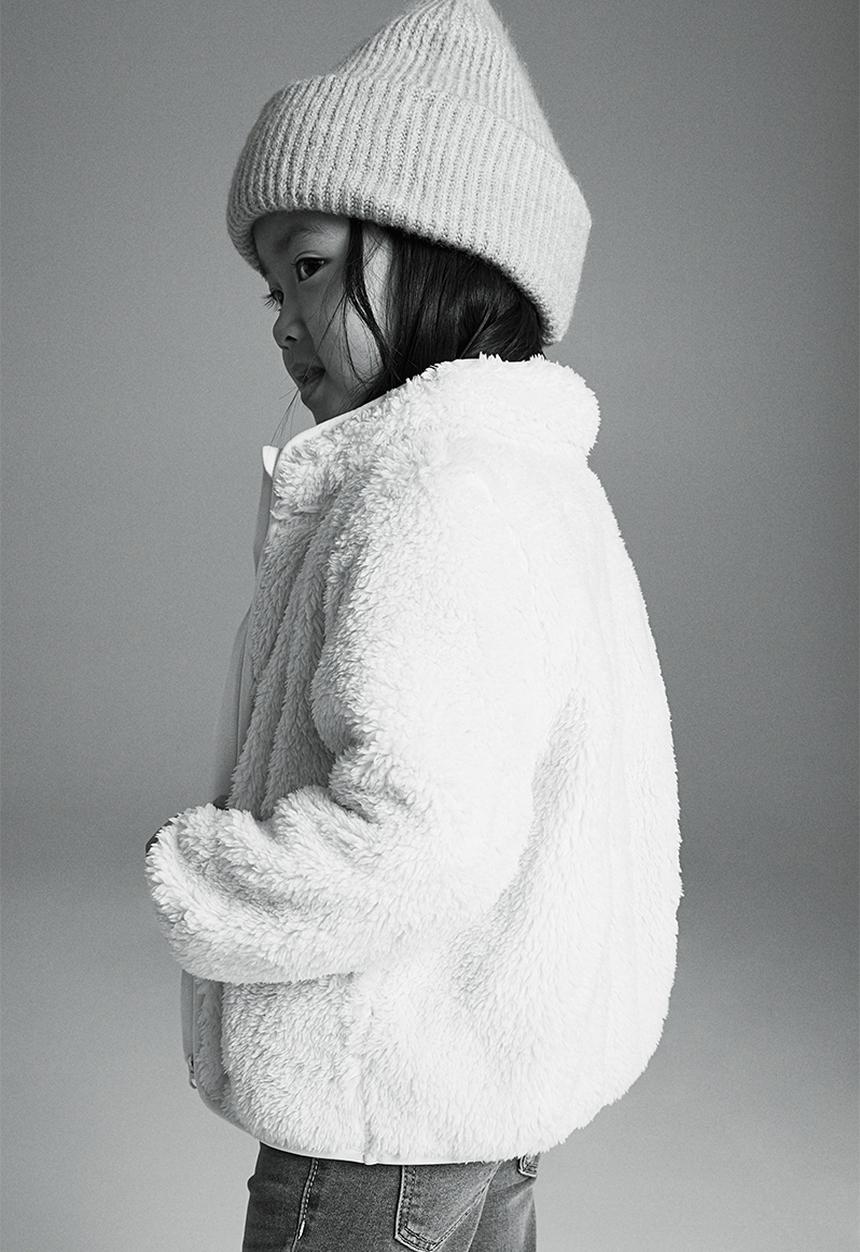 H&M - Pile jacket - white