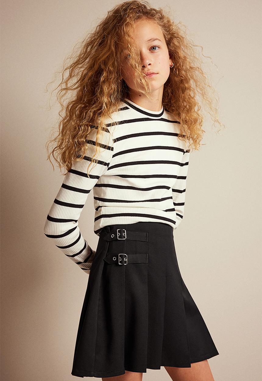 H&M - Pleated skirt - black