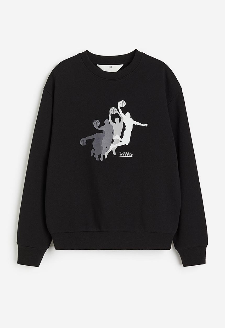 H&M - Printed sweatshirt - black