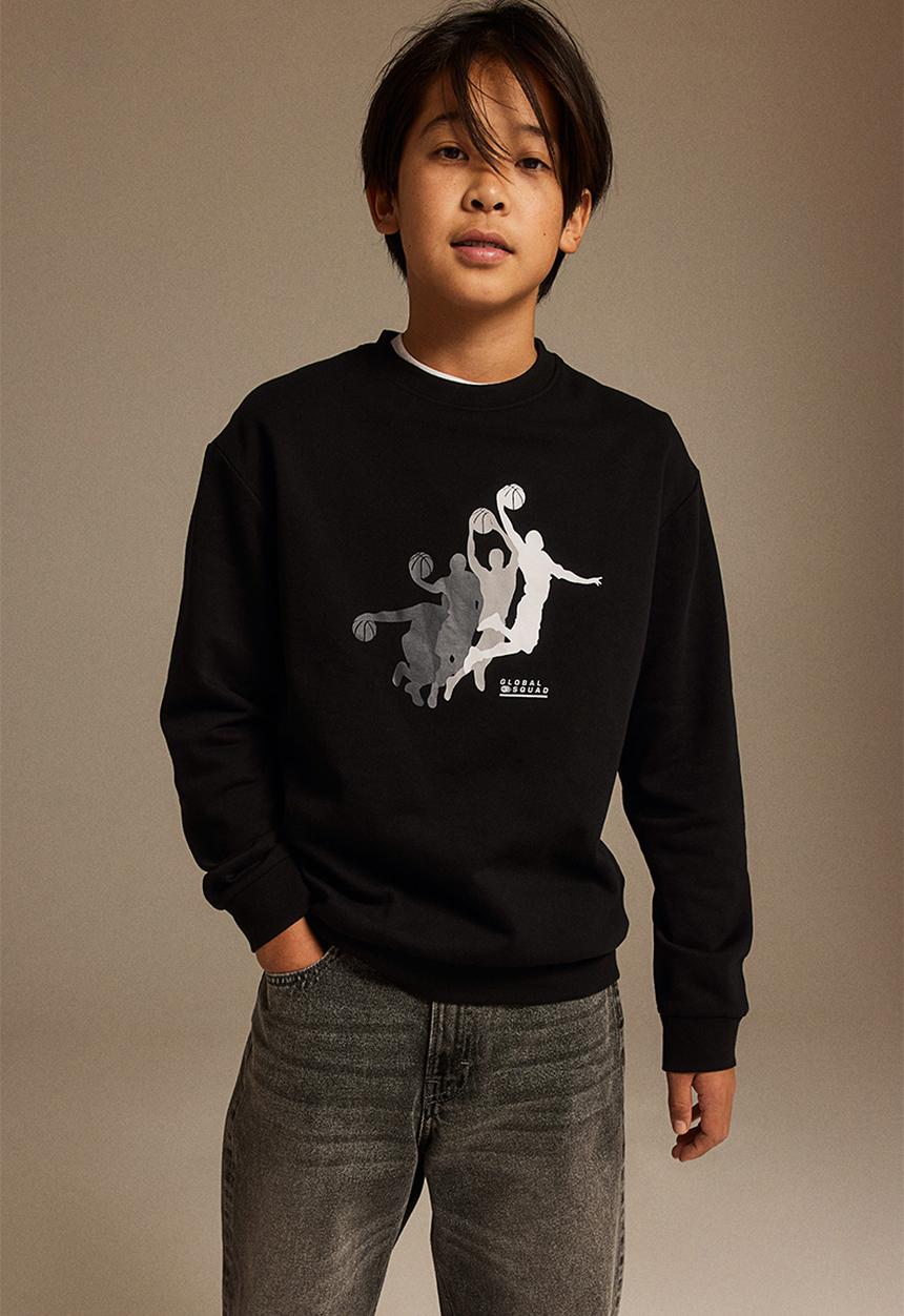 H&M - Printed sweatshirt - black