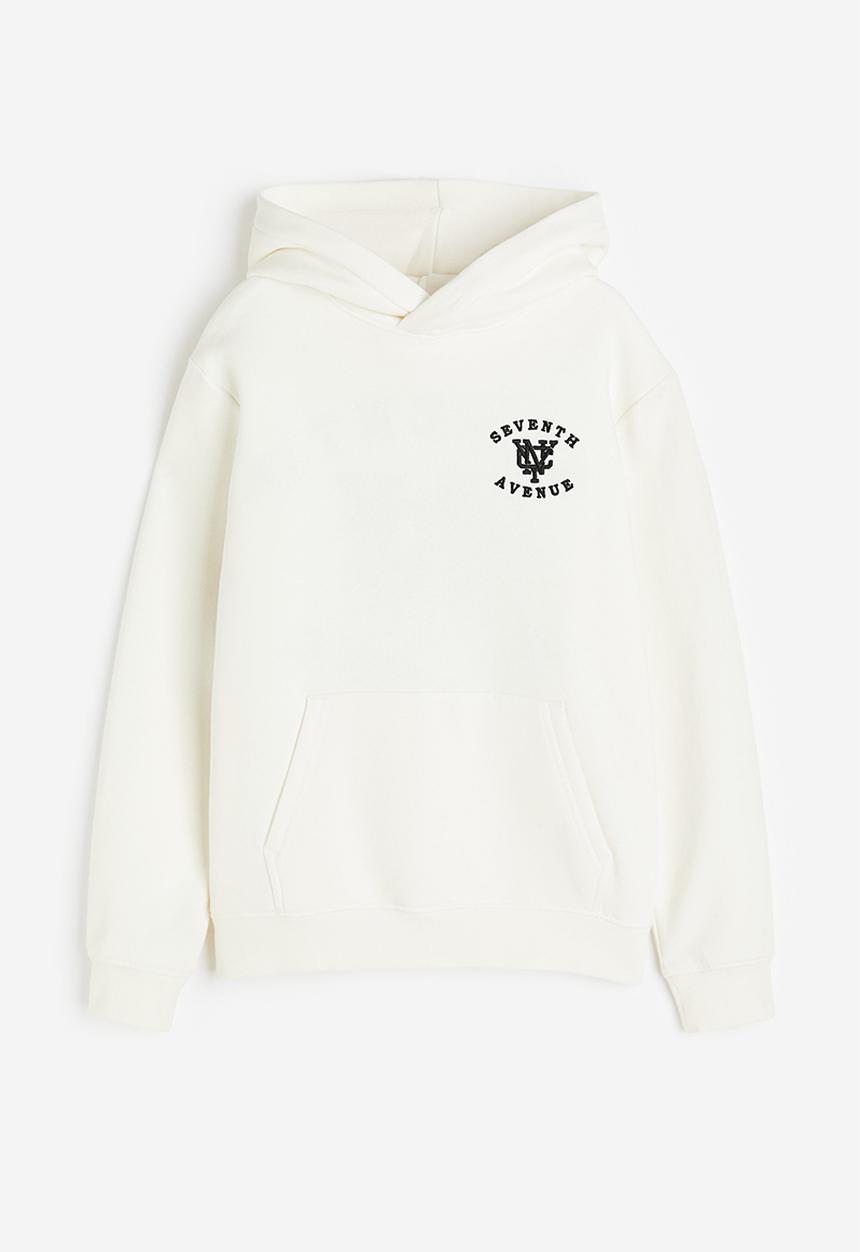 H&M - Printed hoodie - white