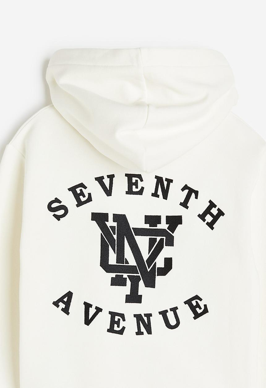 H&M - Printed hoodie - white