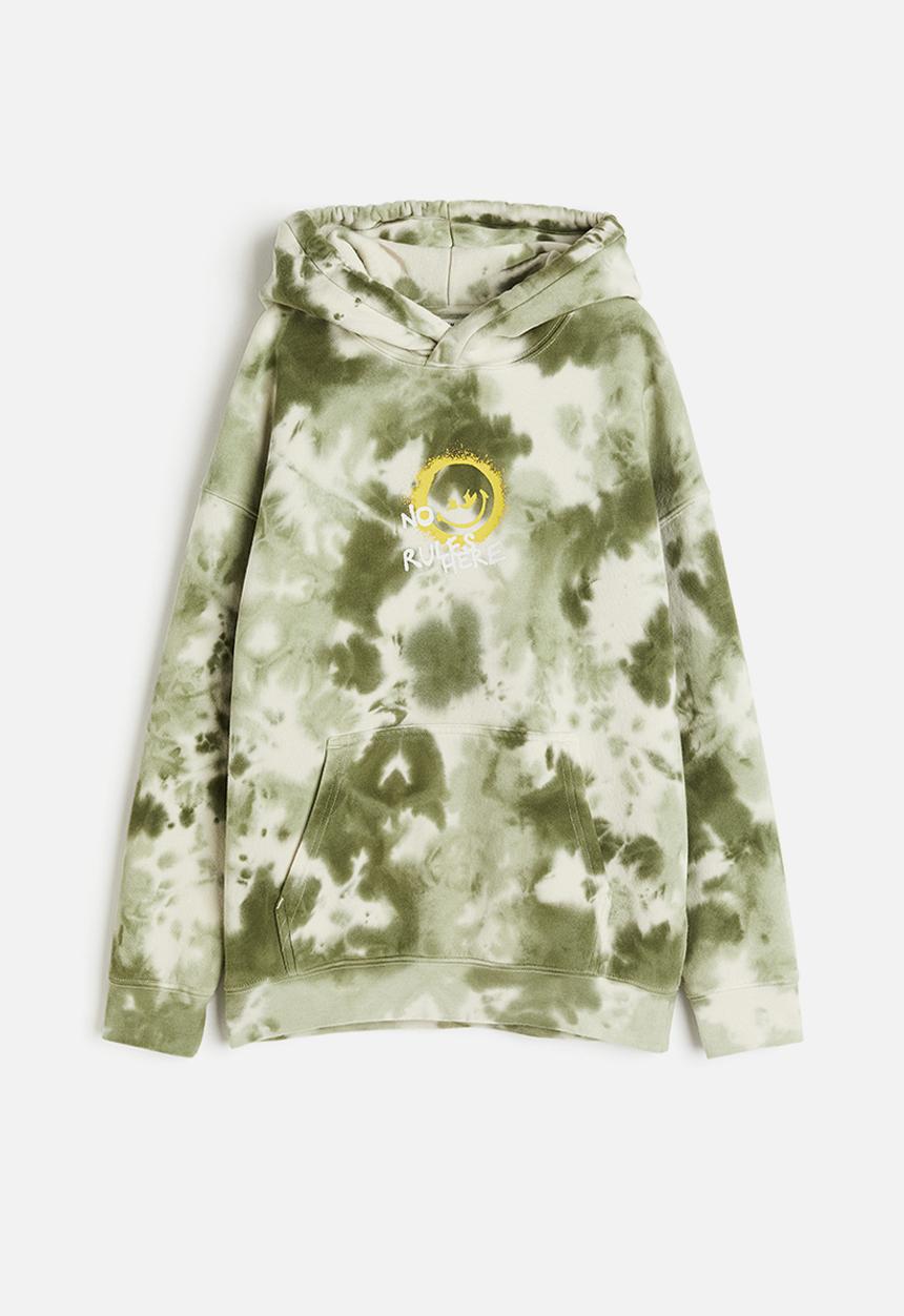 H&M - Motif-detail hoodie - green