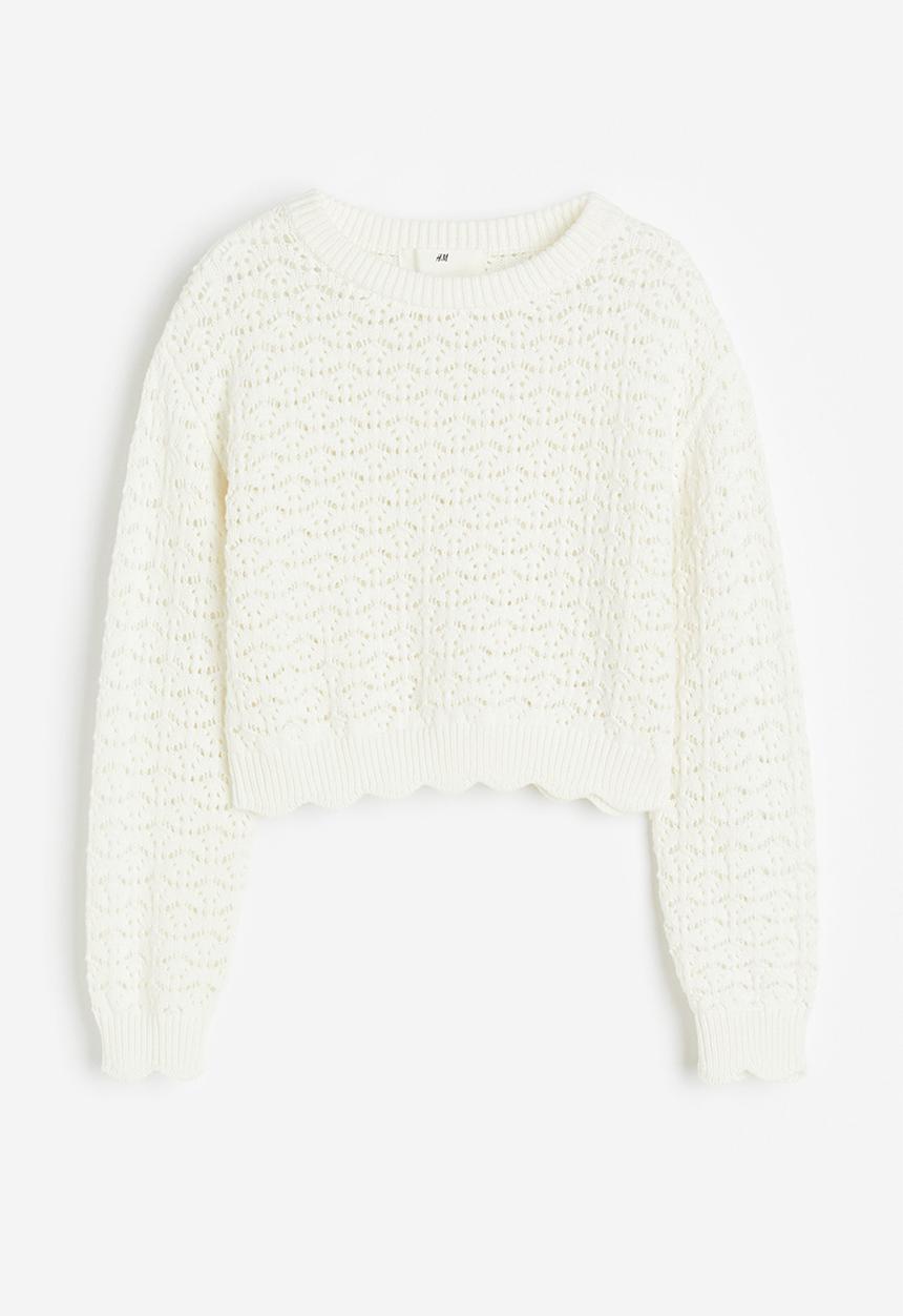 H&M - Pointelle-knit jumper - white