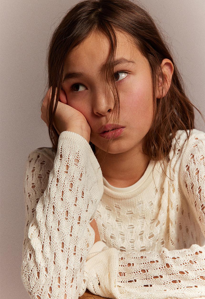 H&M - Hole-knit jumper - white