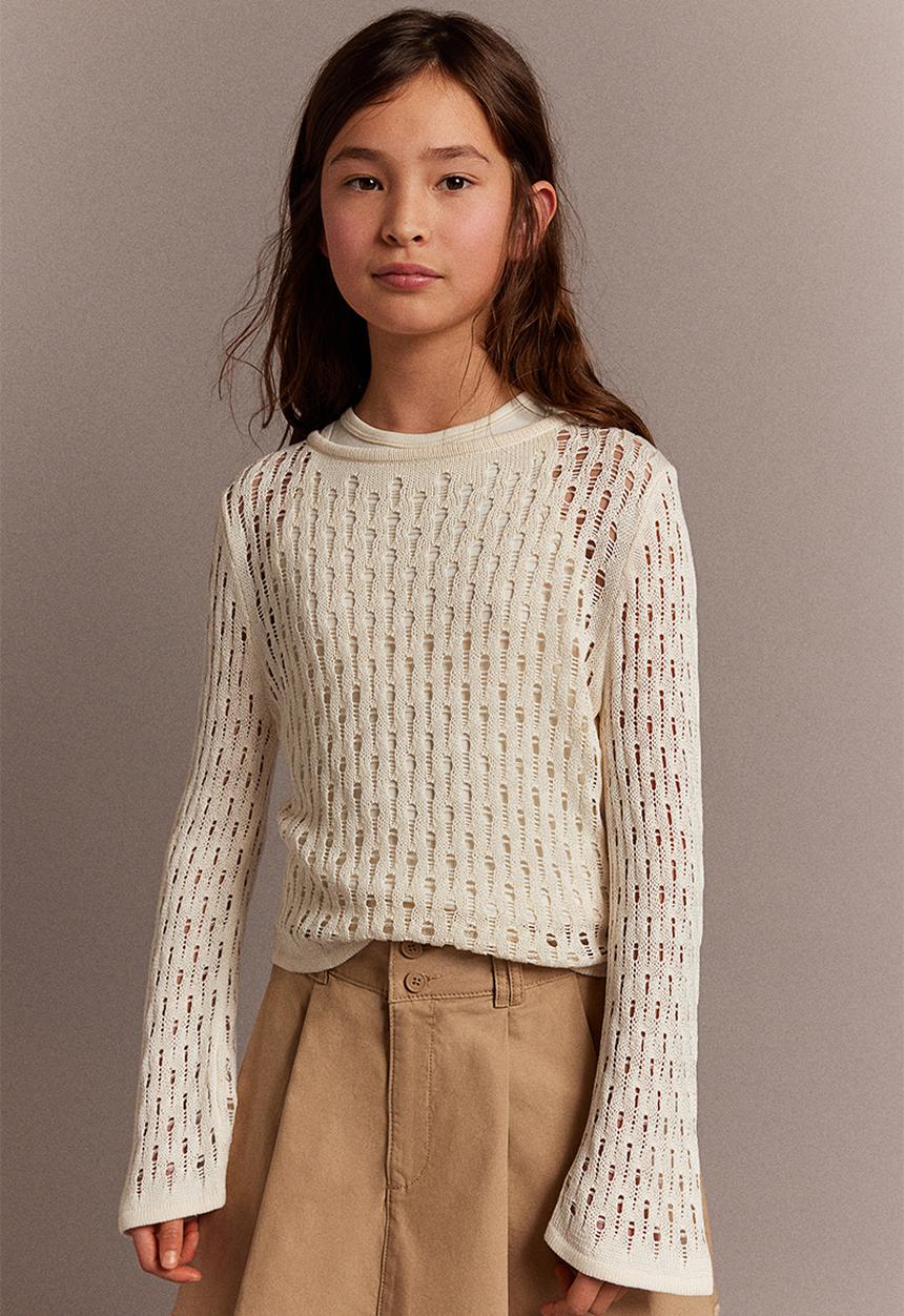 H&M - Hole-knit jumper - white