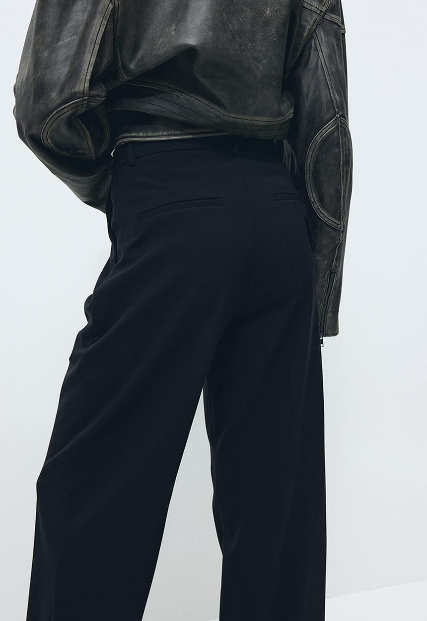 H&M - Wide trousers - black