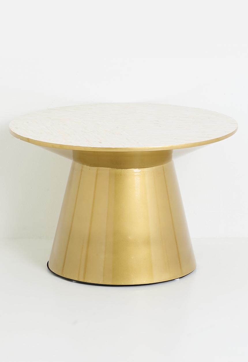 Sixth Floor - Terry inlay coffee table - gold