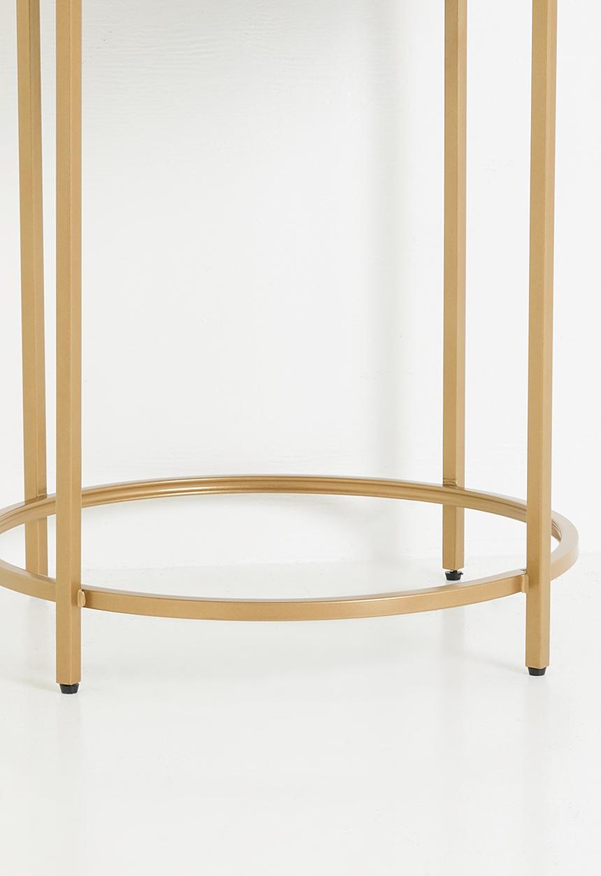Sixth Floor - Estelle inlay metal side table - gold
