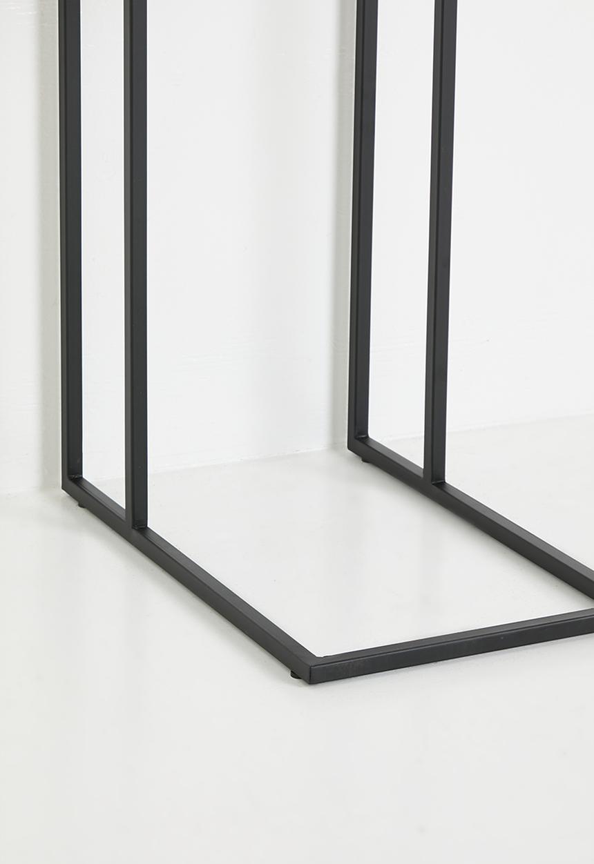 Sixth Floor - Kendo inlay metal side table - black