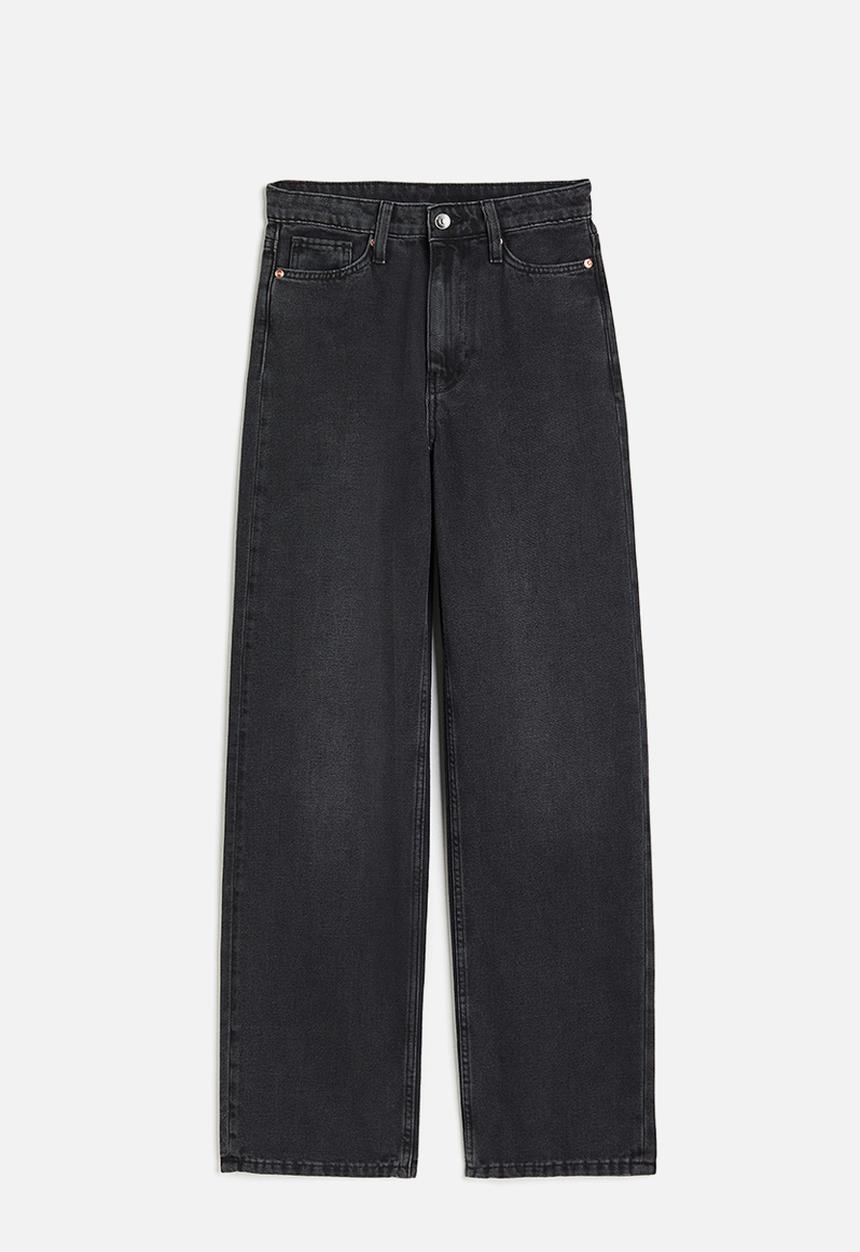H&M - Straight high jeans - black