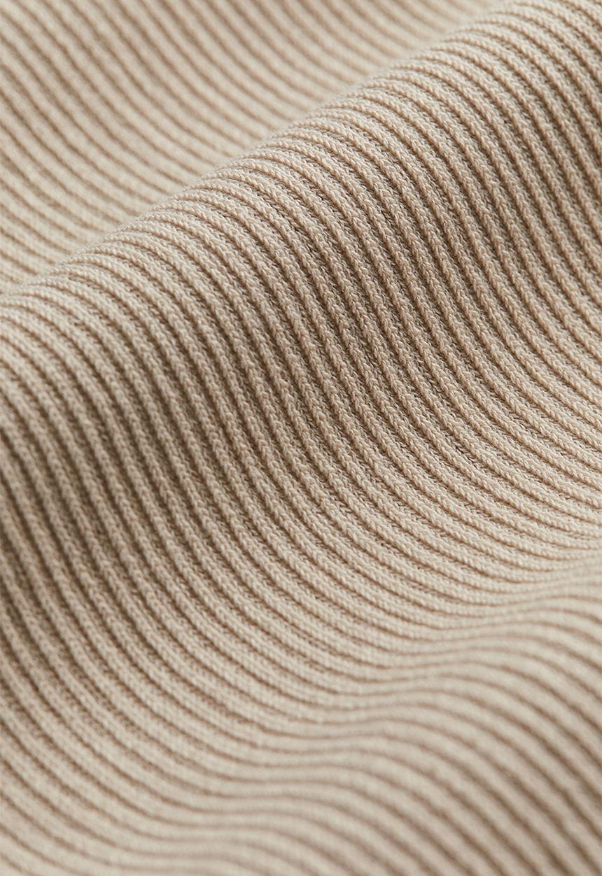 H&M - Rib-knit bodycon dress - beige