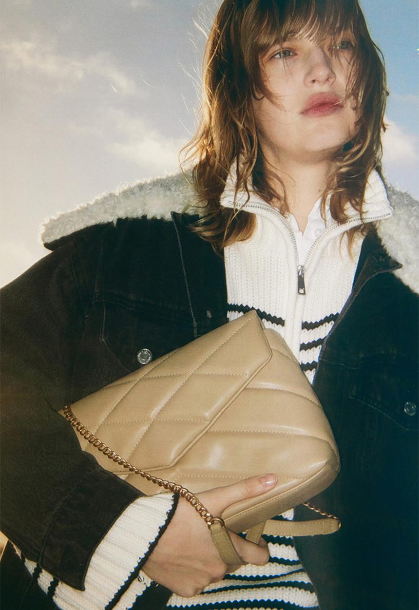 H&M - Quilted shoulder bag - beige