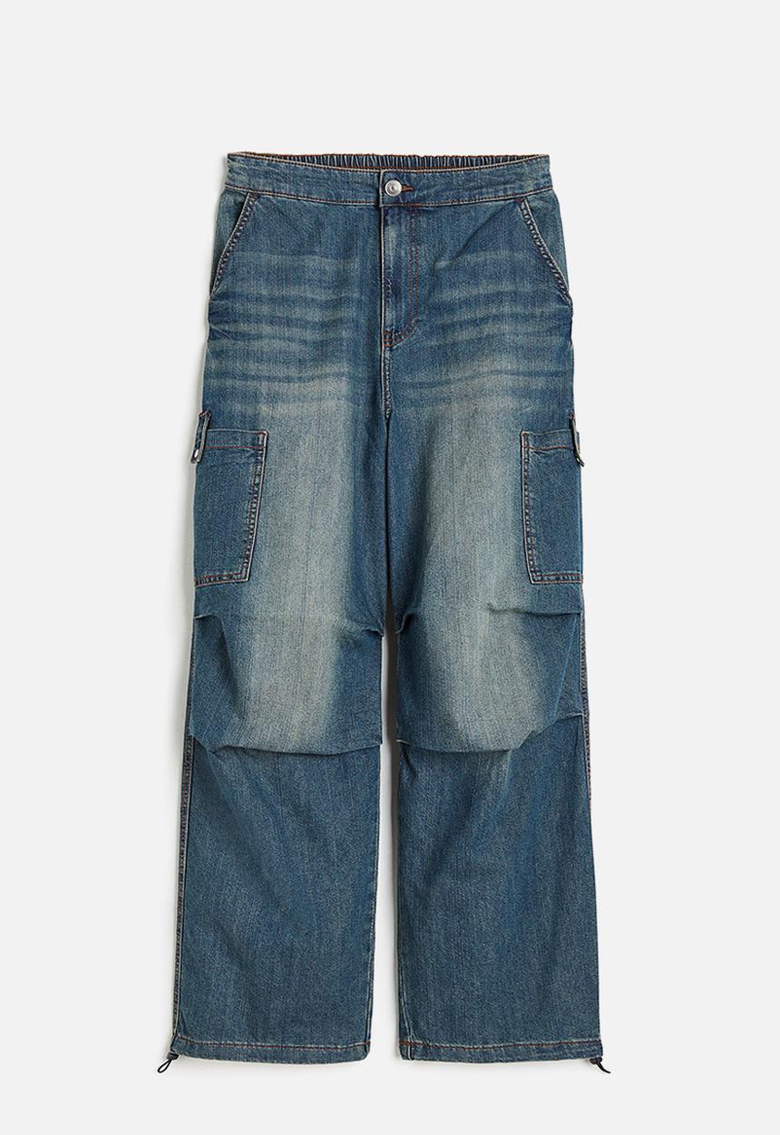 H&M - Denim parachute trousers - blue