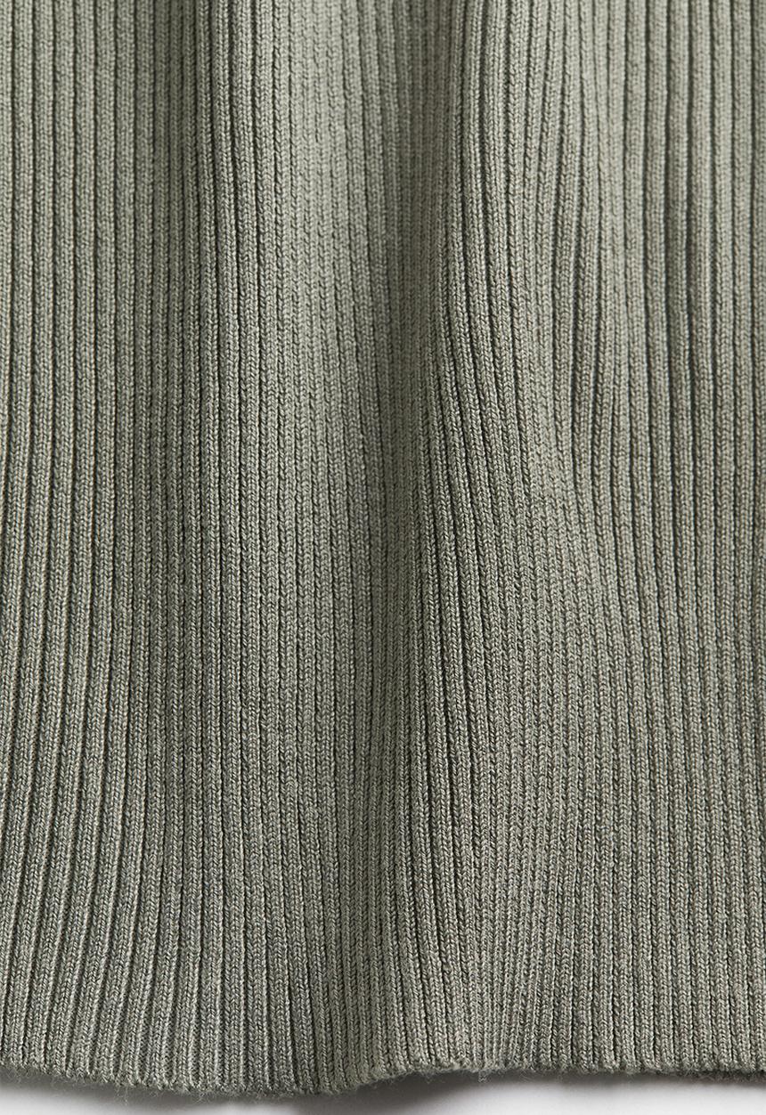 H&M - Rib-knit top - green