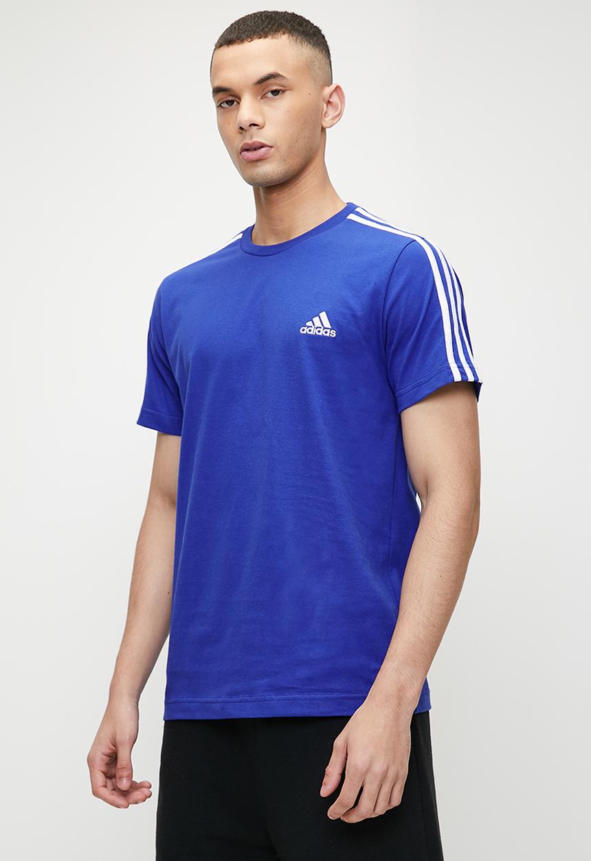 adidas Performance - 3 Stripe sj tee- semi lucid blue