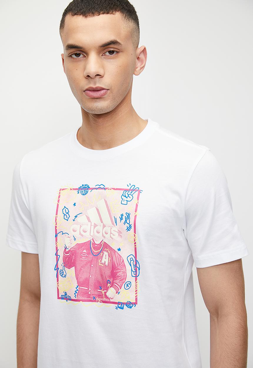 adidas Performance - Doodle tee - white