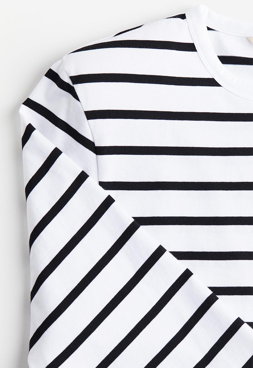 H&M - Shoulder-pad top - white & black