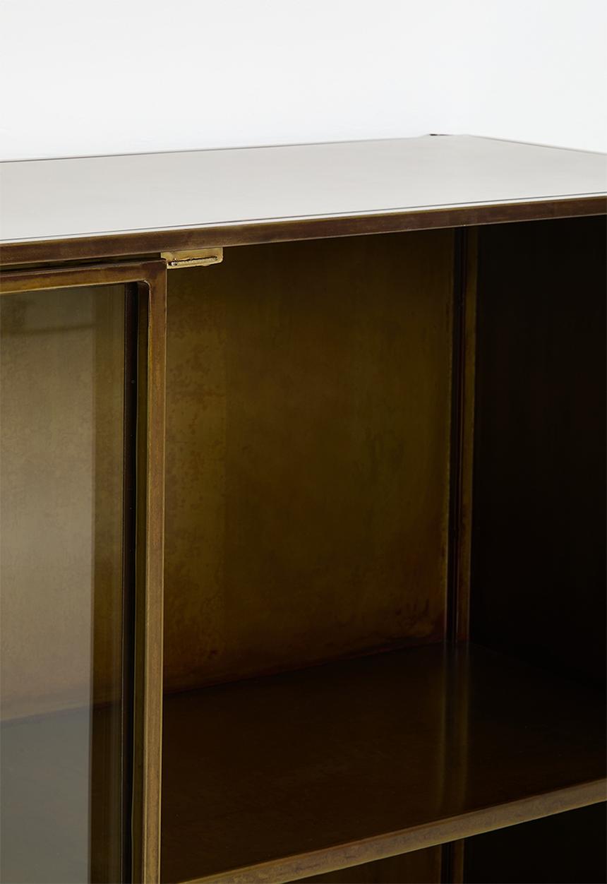 SF Collection - Iron and Glass 2Door Sideboard - Natural