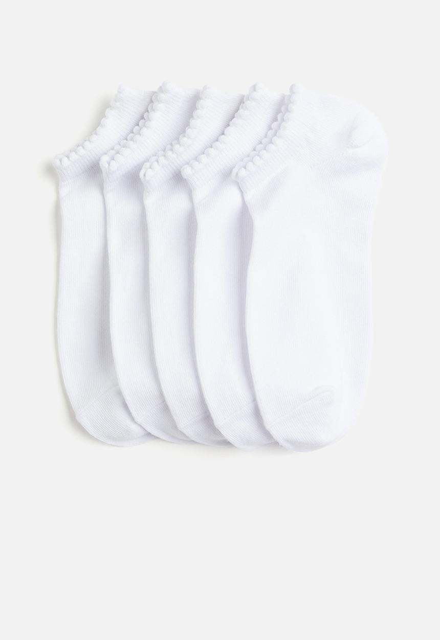 H&M - 5 pack trainer socks - white