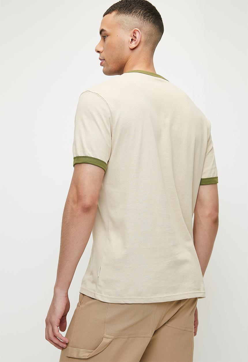Ben Sherman - River brand driver tee shirt - neutral & olive 