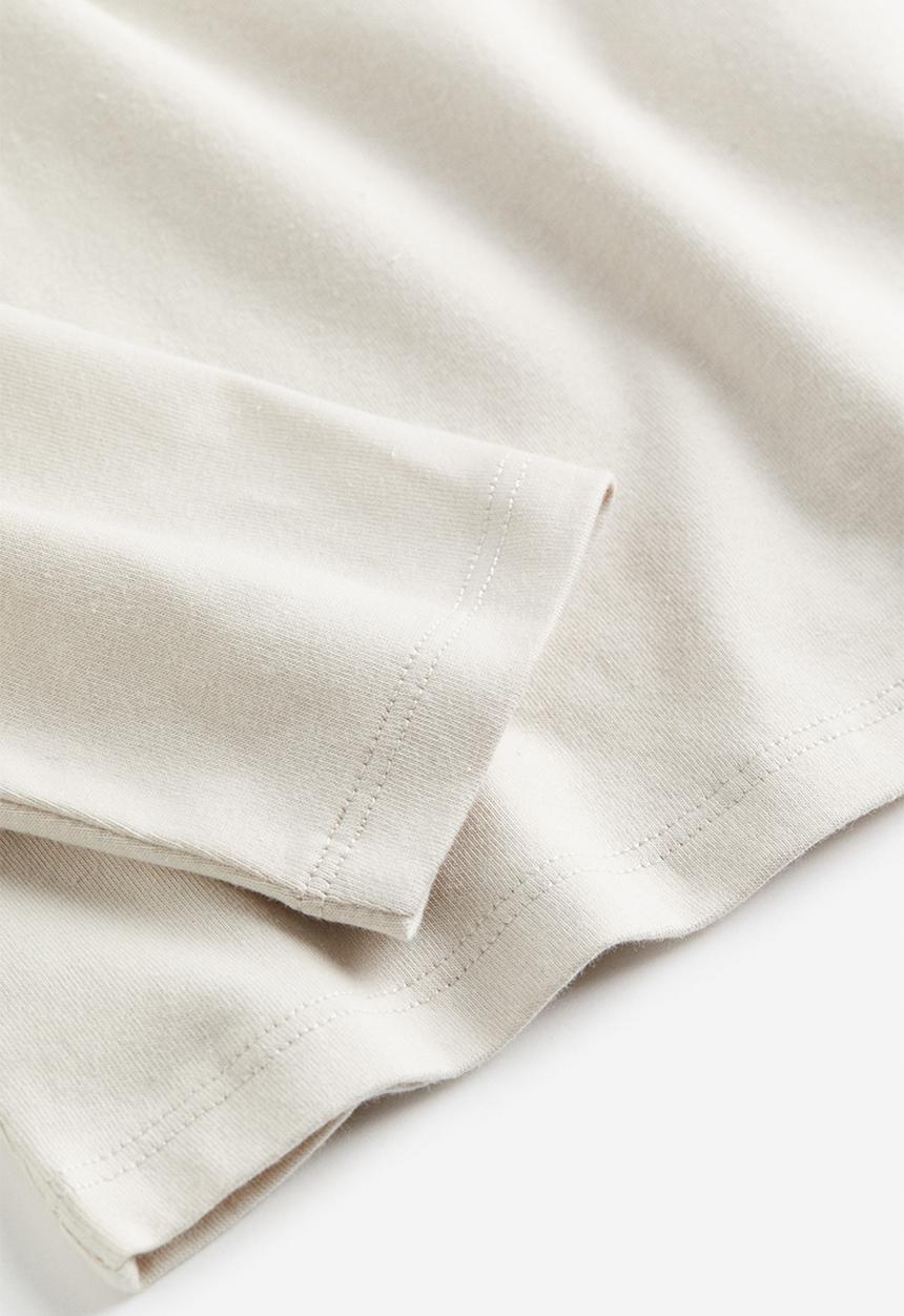 H&M - Square-neck jersey top - beige