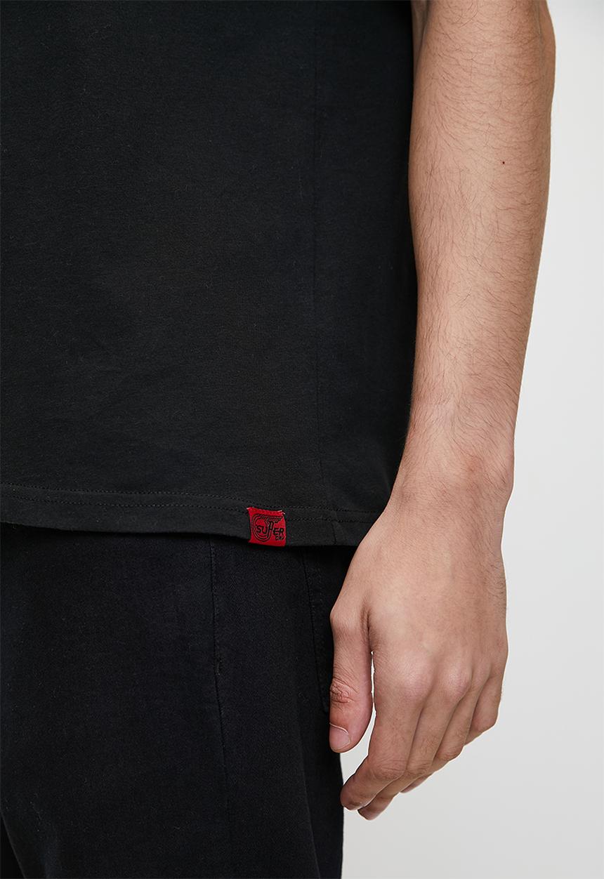 Superdry. - Tattoo Graphic Loose Fit T-Shirt - Washed Black