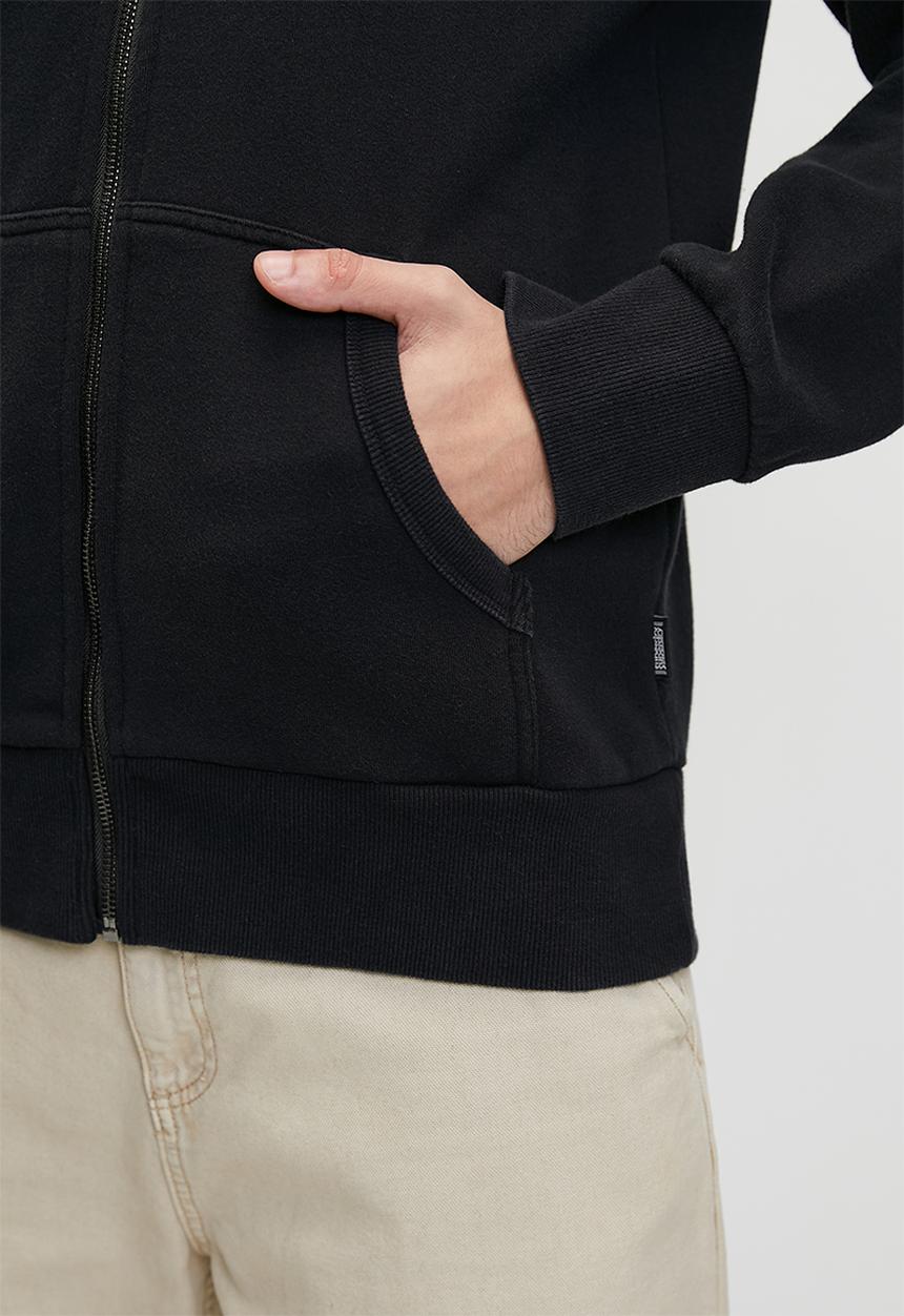 Superdry. - Tattoo Graphic Loose Ziphood - Jet Black