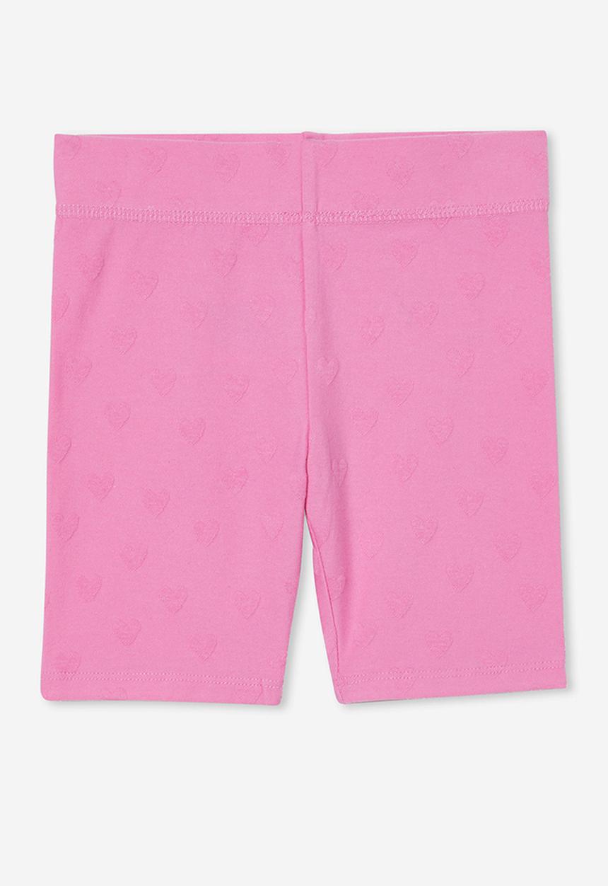 Cotton On - Hailey bike short - pink gerbera/hearts