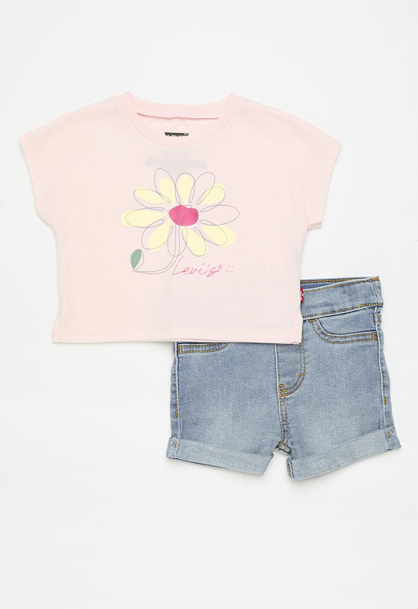 Levi’s® - Lvg floral dolman tee & short - chalk pink