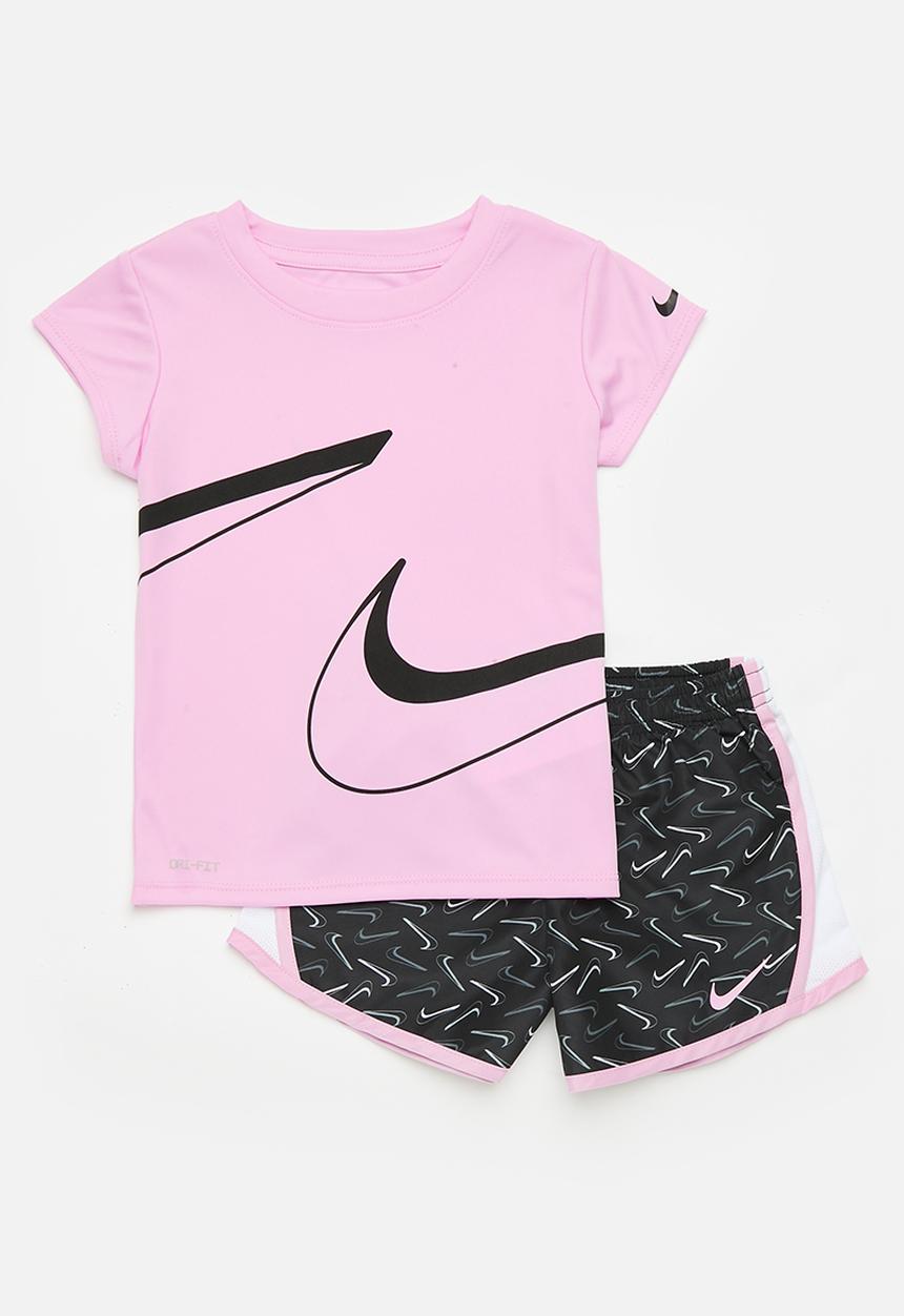 Nike - Nkg swoosh logo tempo set - pink & black 