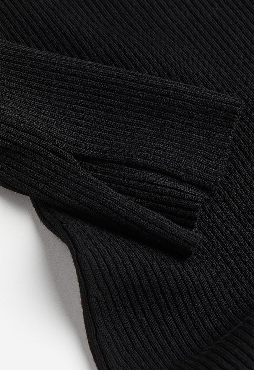 H&M - Rib-knit bodycon dress - black
