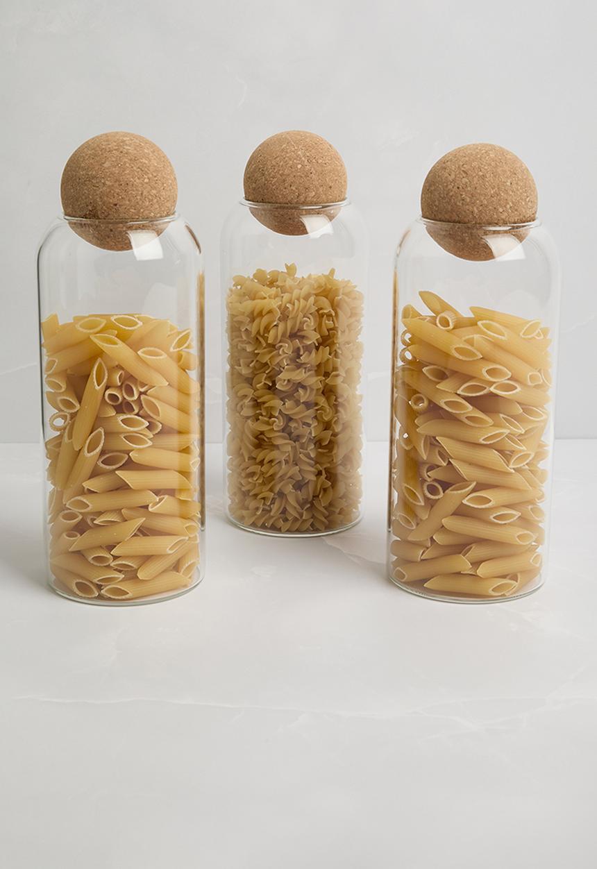 Excellent Houseware - Sierra canister set of 3 - clear