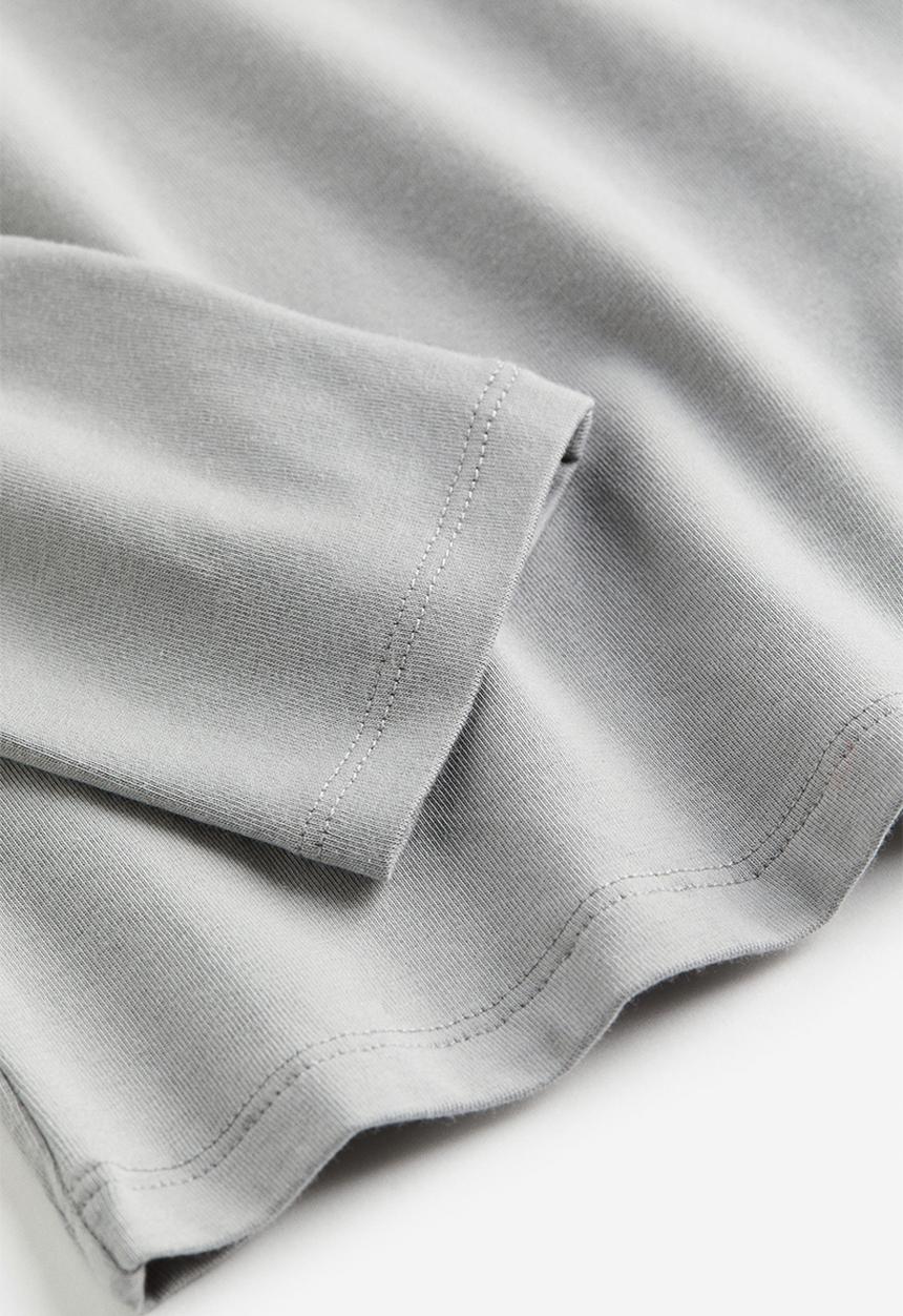 H&M - Square-neck jersey top - grey