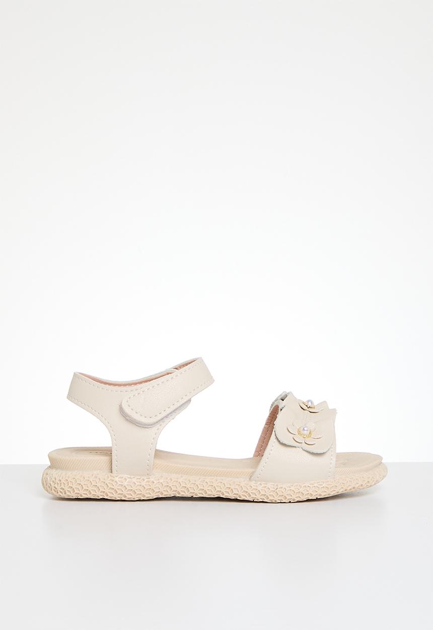 Pop Candy - Floral decor sandals - beige