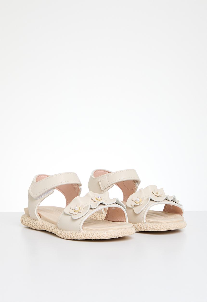 Pop Candy - Floral decor sandals - beige
