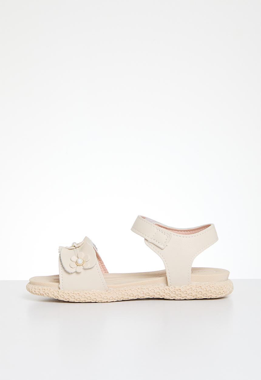 Pop Candy - Floral decor sandals - beige