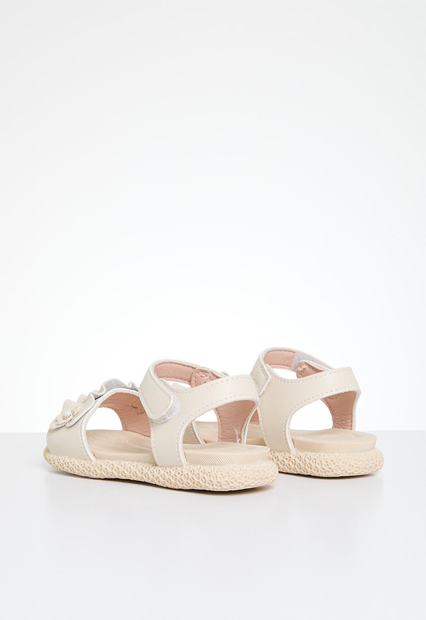 Pop Candy - Floral decor sandals - beige