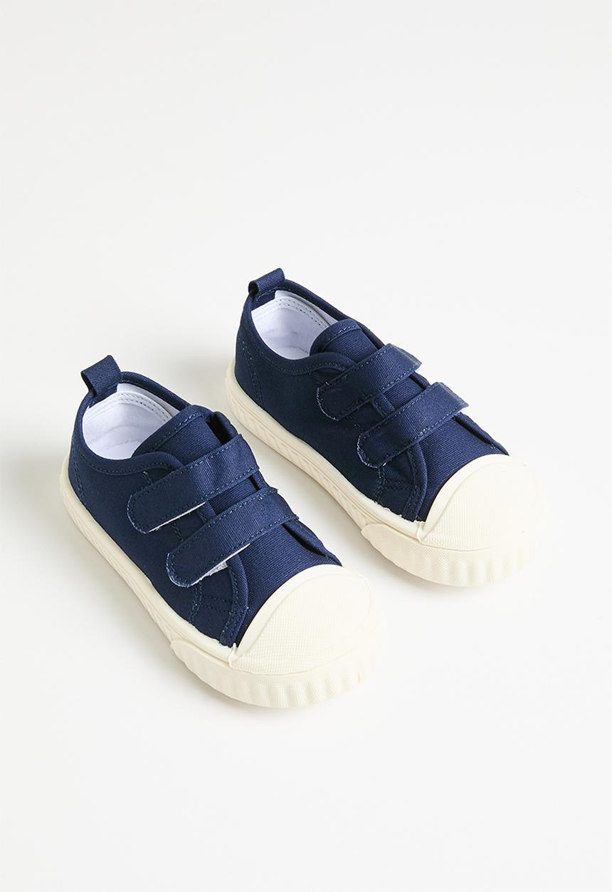 Pop Candy - Twin adjustable fastener strap sneakers - navy