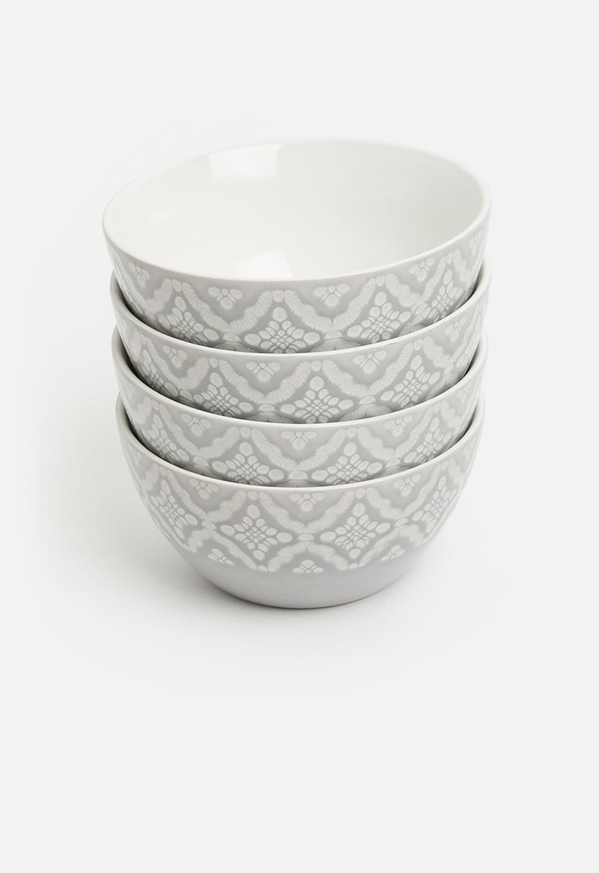 Sixth Floor - Loco cereal bowl set of 4 - grey