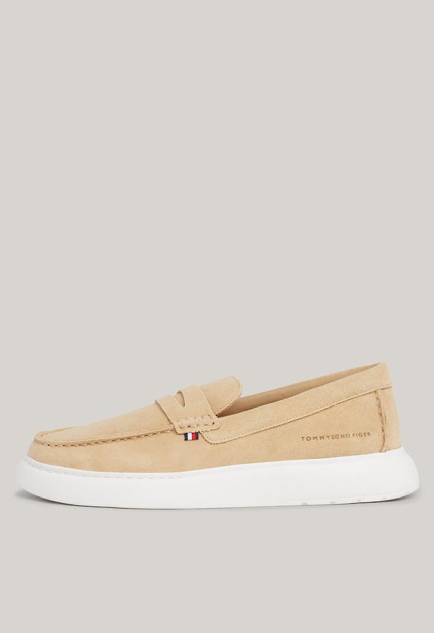 Tommy Hilfiger - Hilfiger Suede Hybrid Loafer - Beige