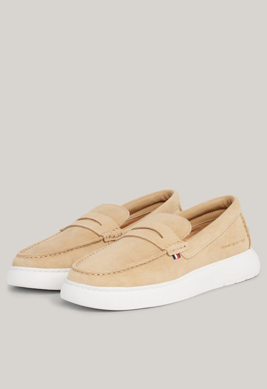 Tommy Hilfiger - Hilfiger Suede Hybrid Loafer - Beige