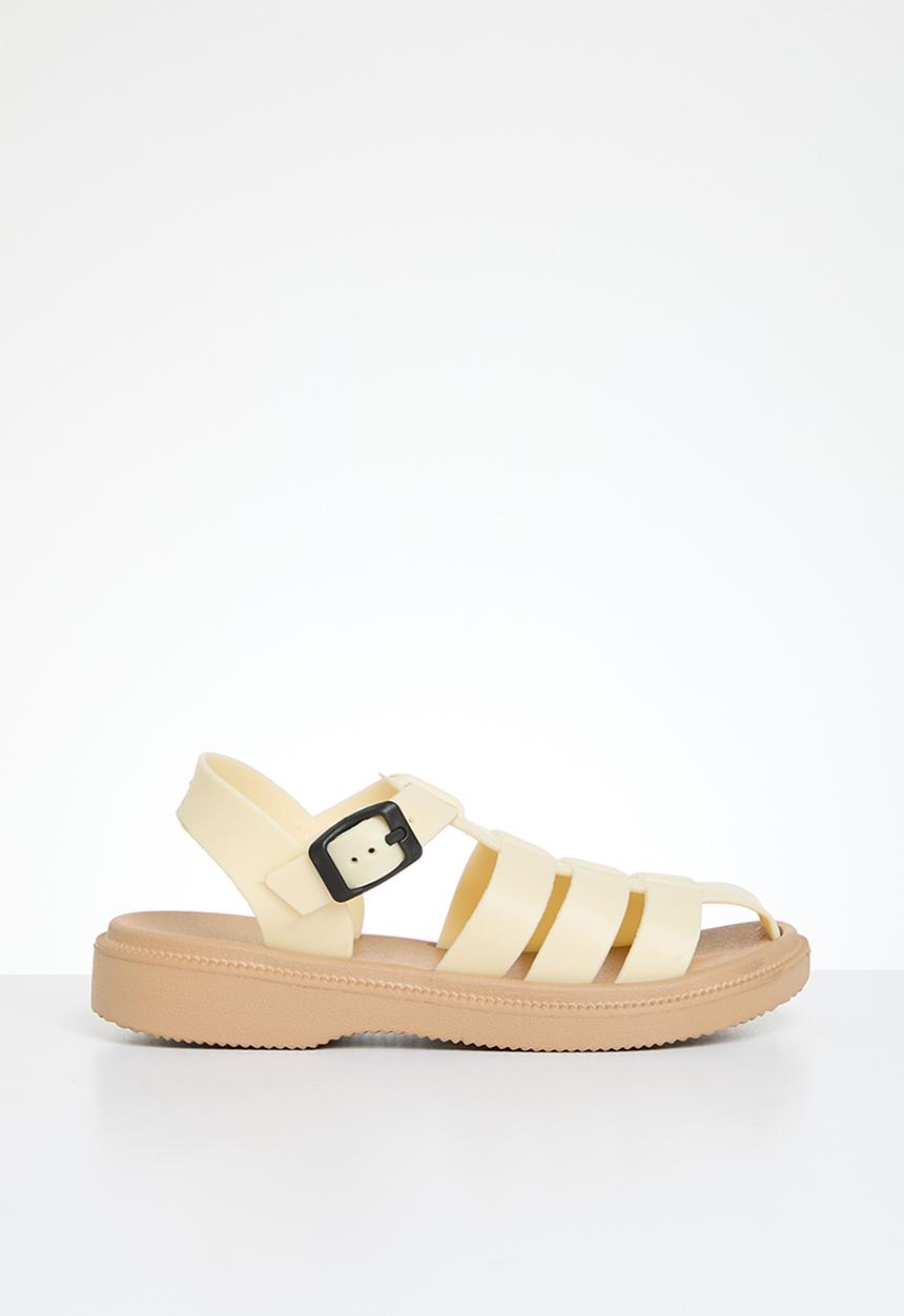 Pop Candy - Caged sandals - off white