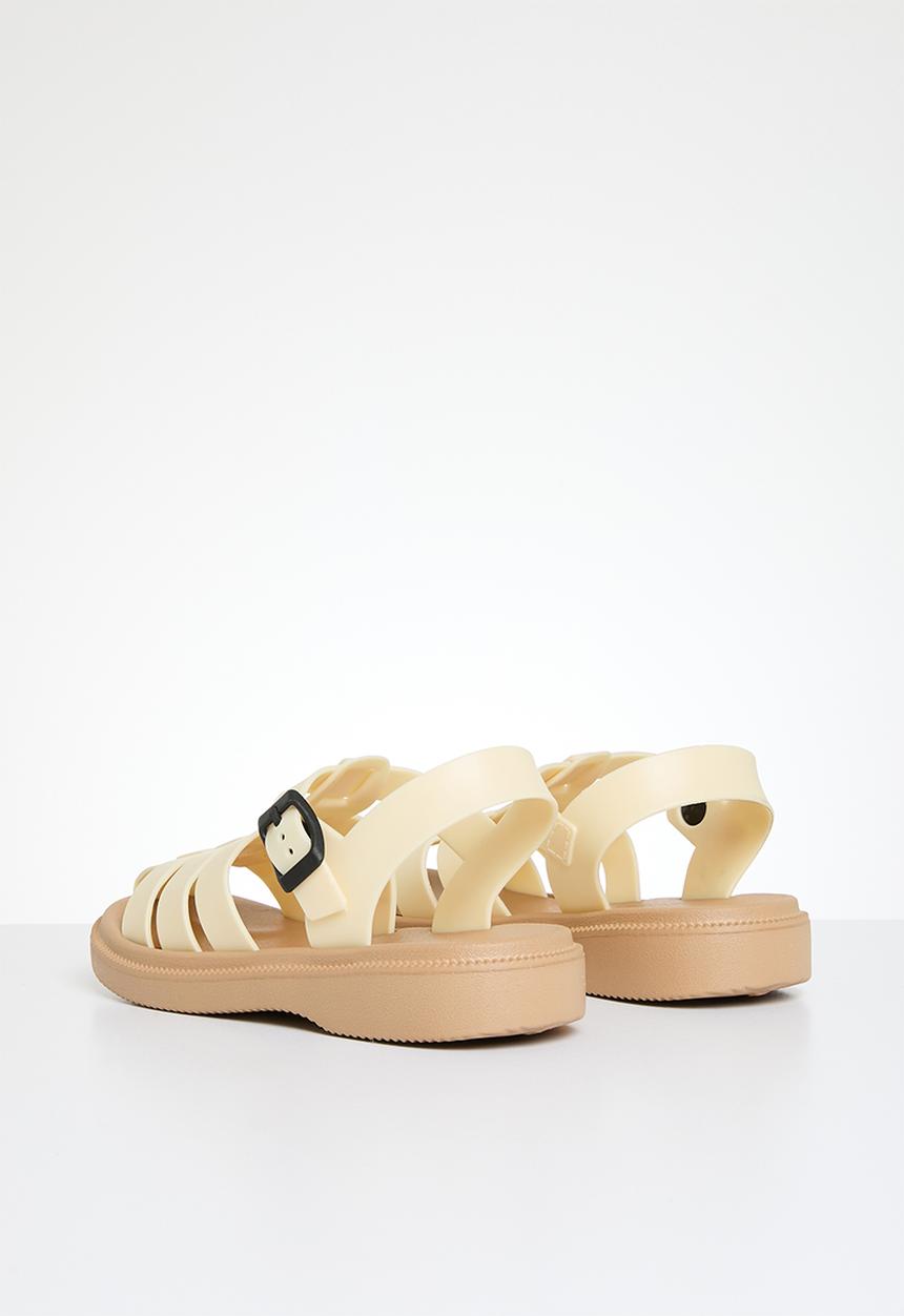 Pop Candy - Caged sandals - off white