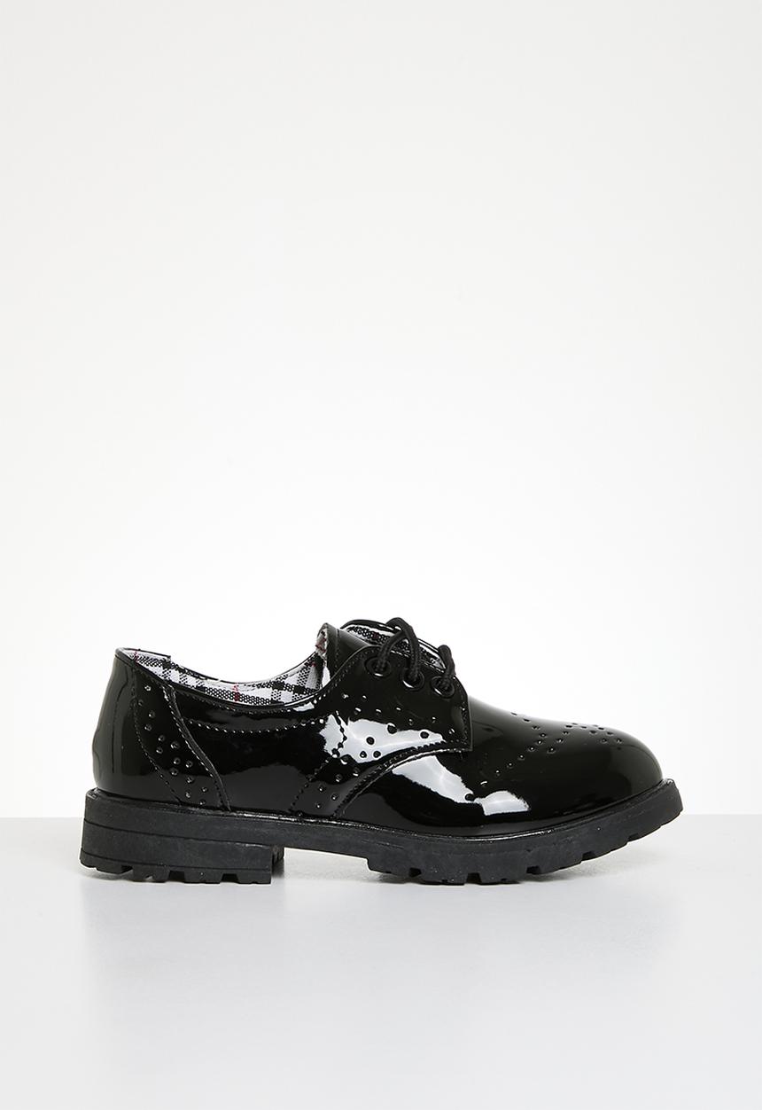 Pop Candy - Patent lace up shoes - black