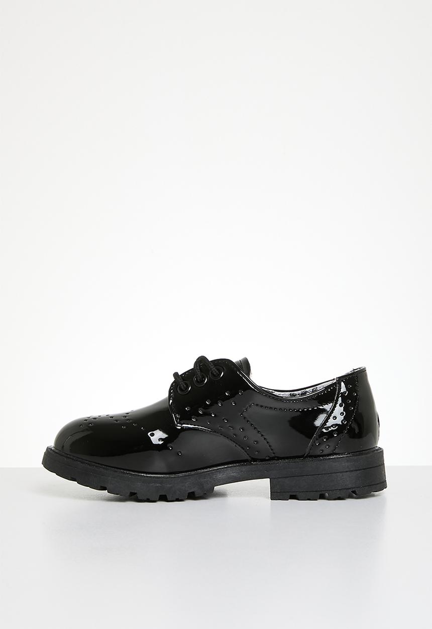 Pop Candy - Patent lace up shoes - black