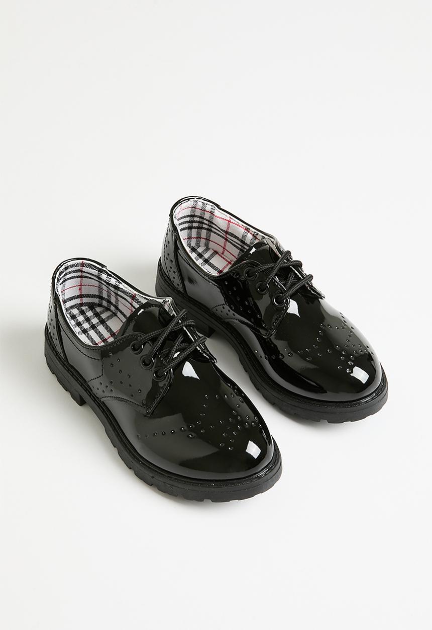 Pop Candy - Patent lace up shoes - black